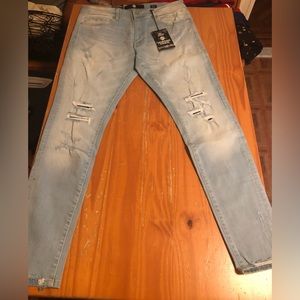 Jordan Craig Slim Fit Ripped Jeans (Size 32/34) (Blue)